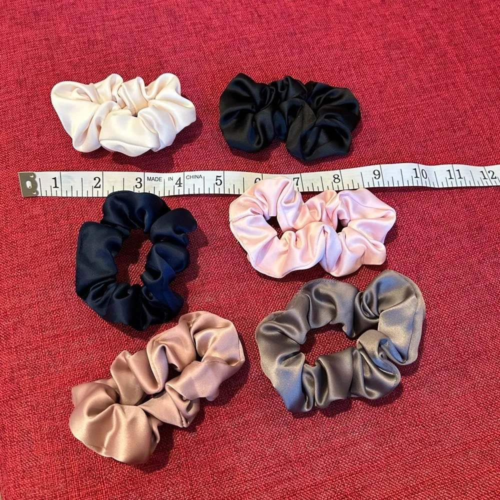 Set of Satin Scrunchies in Various Colors